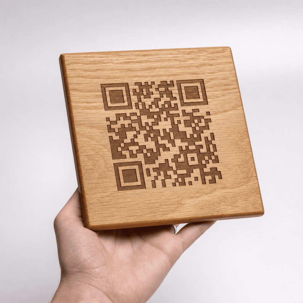 English Oak memorial QR plaque